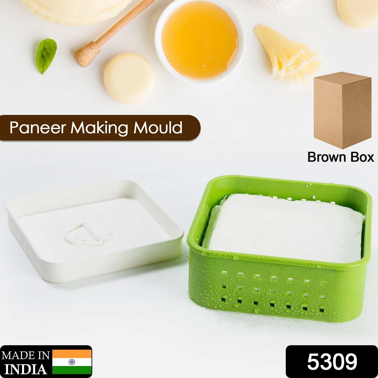 5309 Square Shape Paneer Maker, Paneer Mould, Tofu, Sprouts Mould Press Maker, Plastic Paneer Making Mould, Paneer Maker with Lid DeoDap 5309 Square Shape Paneer Maker, Paneer Mould, Tofu, Sprouts Mould Press Maker, Plastic Paneer Making Mould, Paneer Maker with Lid DeoDap